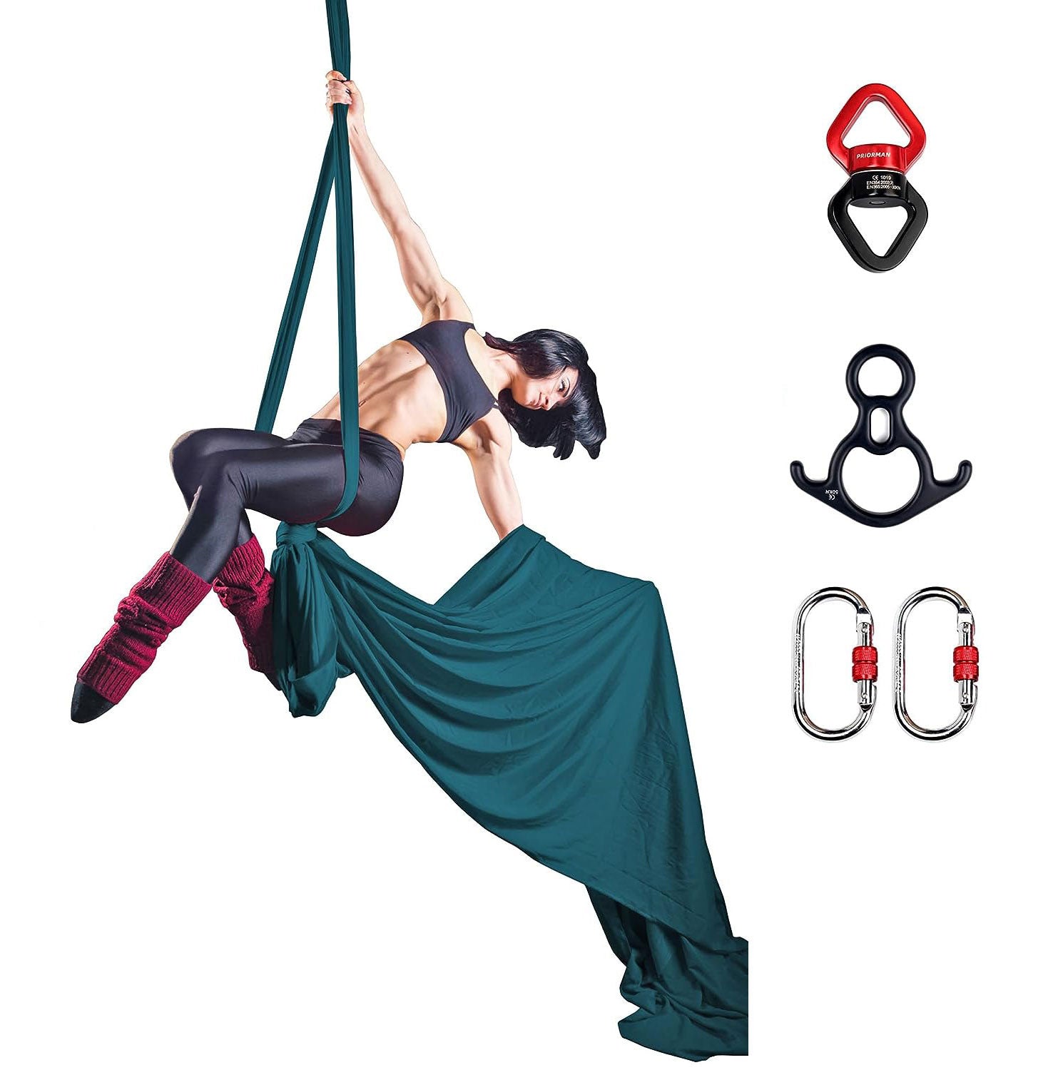 Aerial Silks Yoga Swing Set WITH RIGGING EQUIPMENT – UPHIYOGA